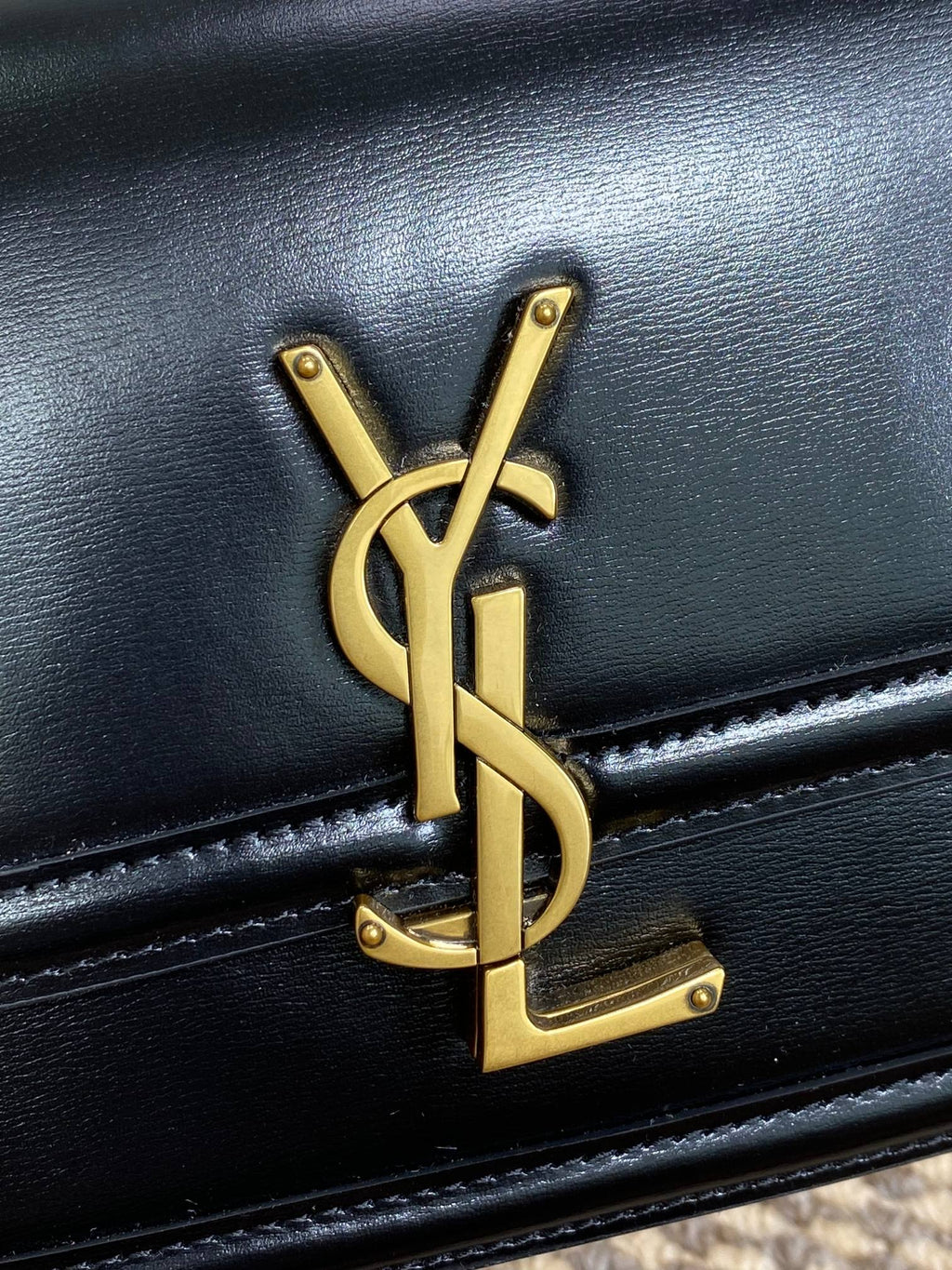 SAINT LAURENT SOLFERINO SMALL SATCHEL 19 IN BLACK CALFSKIN GOLD HARDWARE