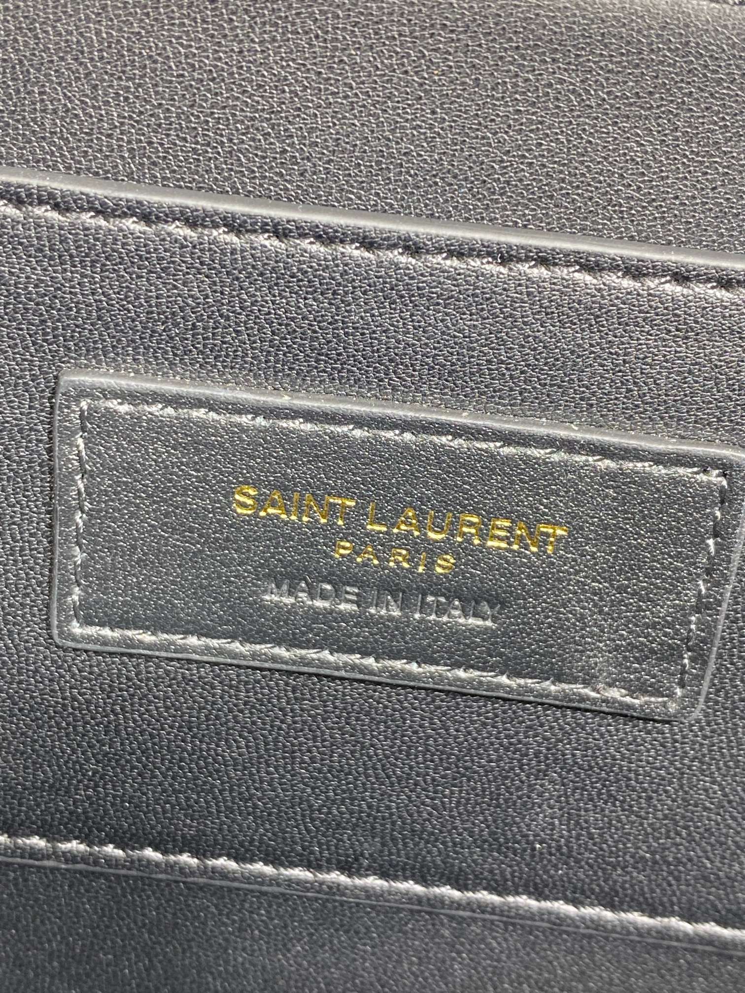 SAINT LAURENT SOLFERINO SMALL SATCHEL 23 IN DARK GREY CALFSKIN GOLD HARDWARE
