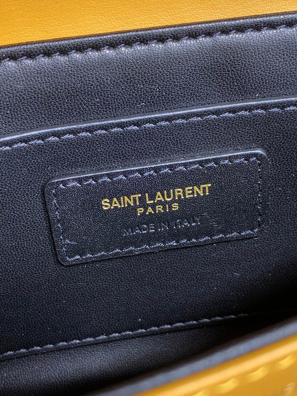 SAINT LAURENT SOLFERINO SMALL SATCHEL 19 IN SAFFRON YELLOW CALFSKIN GOLD HARDWARE