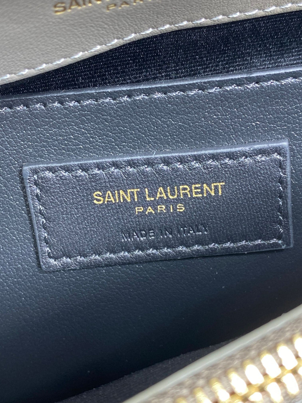 SAINT LAURENT LOULOU SMALL 25 SHOULDER BAG IN DARK GREEN LAMBSKIN GOLD HARDWARE
