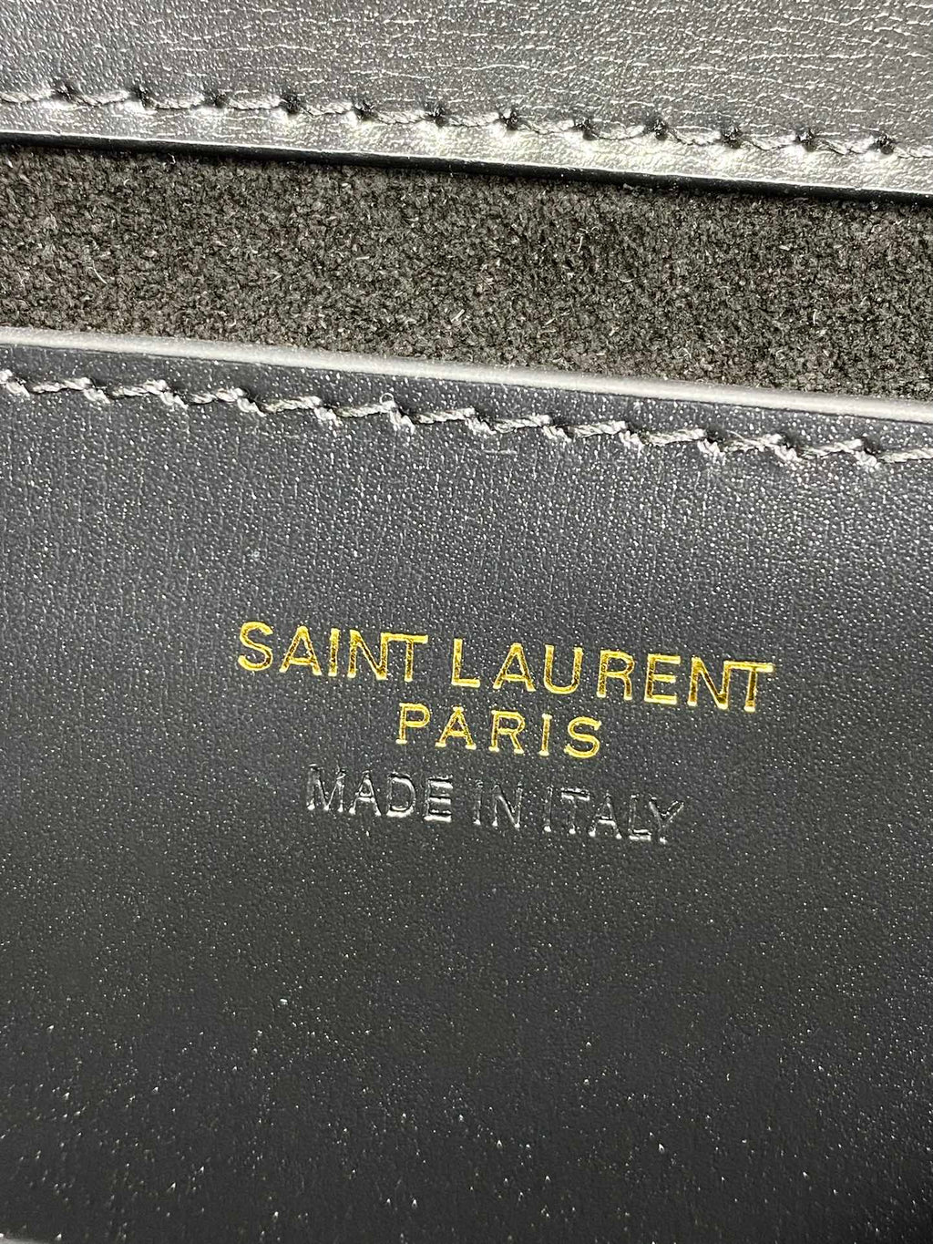 SAINT LAURENT VOLTAIRE TOP HANDLE IN BOX 21 IN BLACK CALFSKIN GOLD HARDWARE
