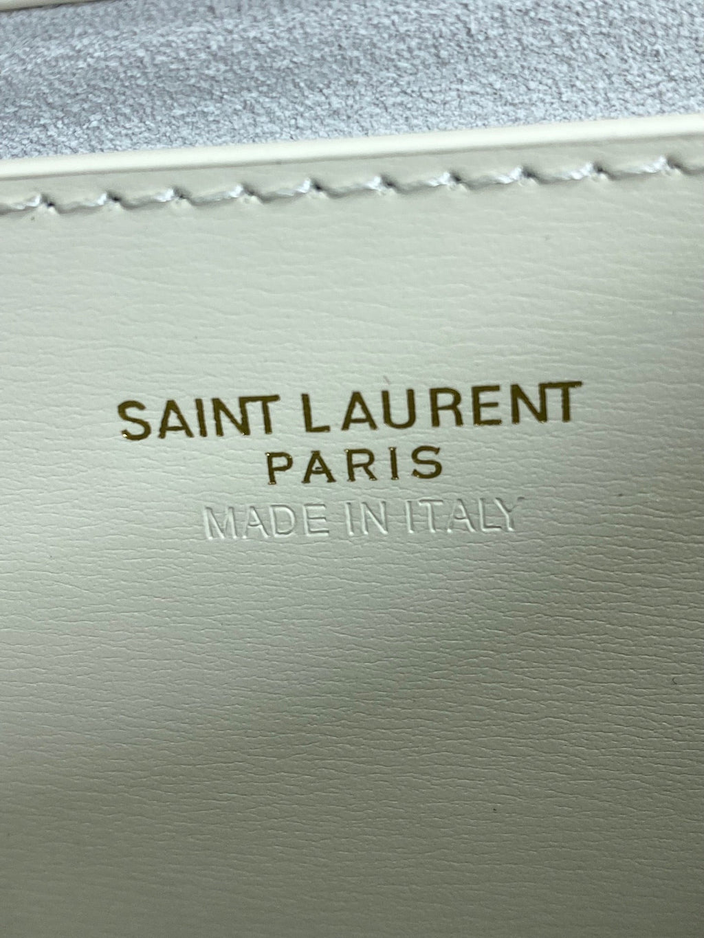 SAINT LAURENT VOLTAIRE TOP HANDLE IN BOX 21 IN WHITE CALFSKIN GOLD HARDWARE