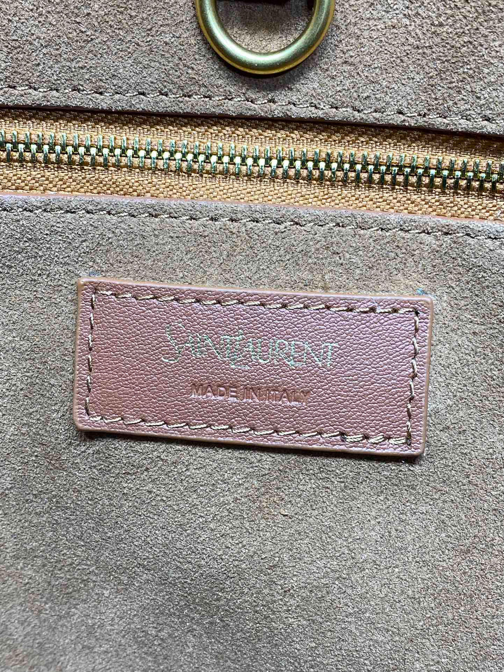 SAINT LAURENT Y TOTE BAG 39 IN TAWNY BROWN CALFSKIN