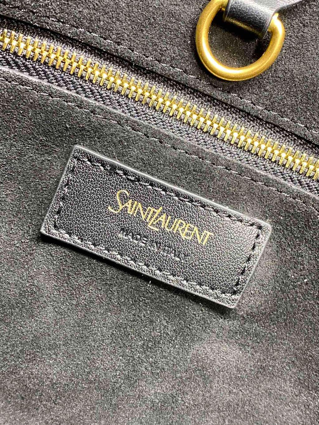 SAINT LAURENT Y TOTE BAG 39 IN BLACK CALFSKIN