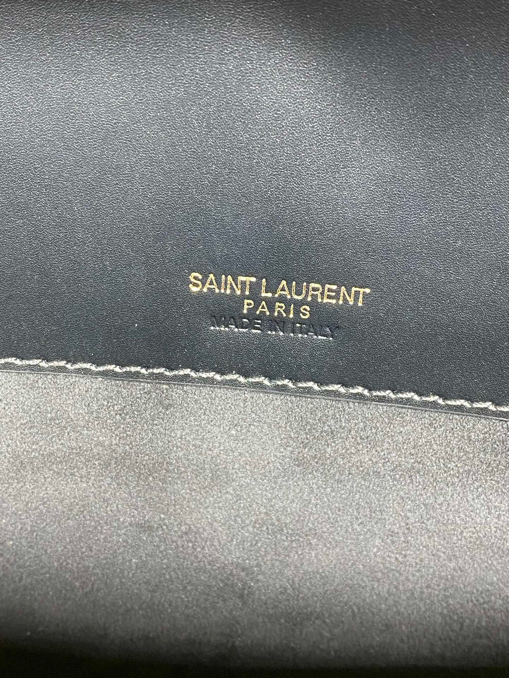 SAINT LAURENT LE 37 MEDIUM BUCKET BAG 25 IN BLACK CALFSKIN GOLD HARDWARE