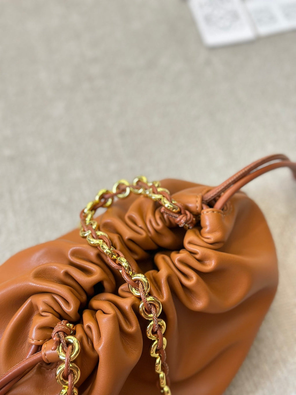 LOEWE LOE SMALL 23 FLAMENCO PURSE IN WARM DESERT NAPPA LAMBSKIN