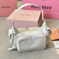 MIU MIU PUCKET BAG IN WHITE CALFSKIN