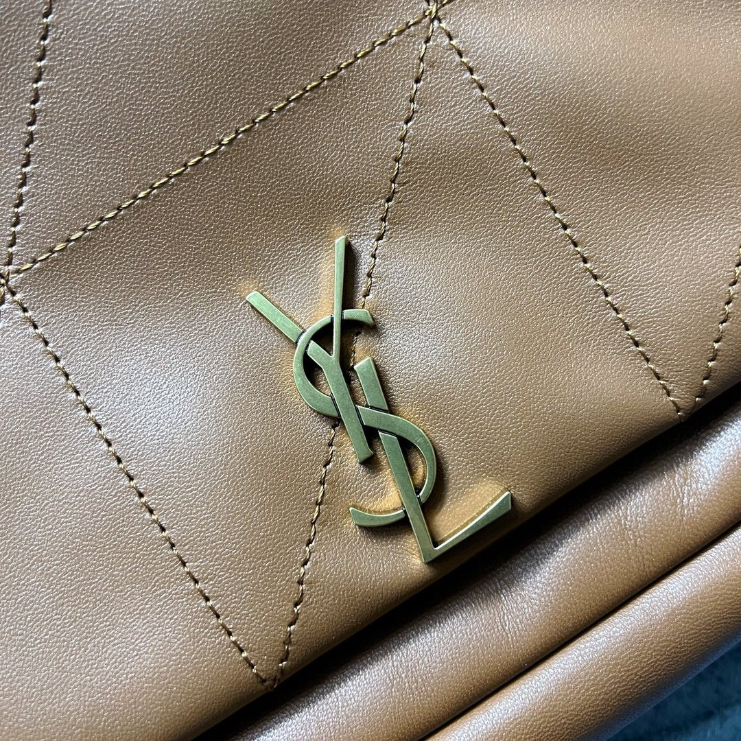 SAINT LAURENT JAMIE 4.3 SMALL BAG 25 IN TAWNY BROWN LAMBSKIN GOLD HARDWARE