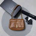SAINT LAURENT JAMIE 4.3 SMALL BAG 25 IN TAWNY BROWN LAMBSKIN GOLD HARDWARE