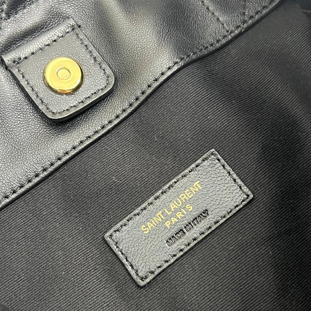 SAINT LAURENT JAMIE POCHON 38 IN BLACK LAMBSKIN GOLD HARDWARE