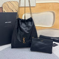 SAINT LAURENT JAMIE POCHON 38 IN BLACK LAMBSKIN GOLD HARDWARE