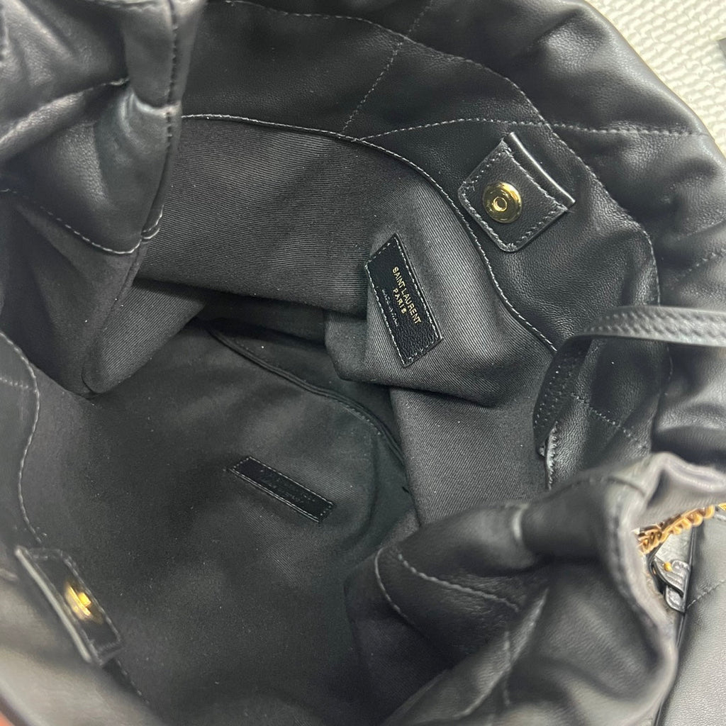 SAINT LAURENT JAMIE POCHON 38 IN BLACK LAMBSKIN GOLD HARDWARE