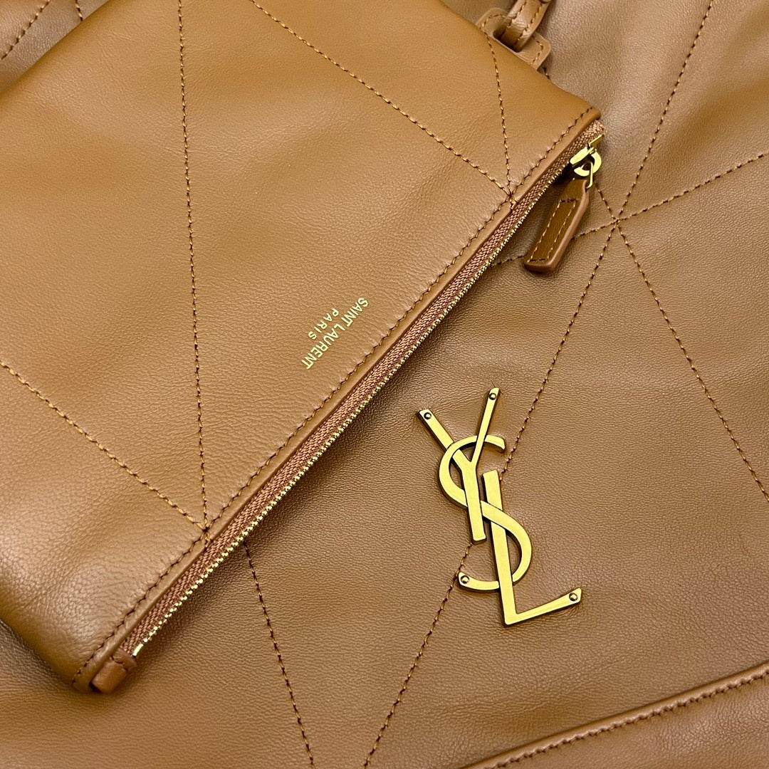 SAINT LAURENT JAMIE POCHON 33 IN BRONZE BROWN LAMBSKIN GOLD HARDWARE