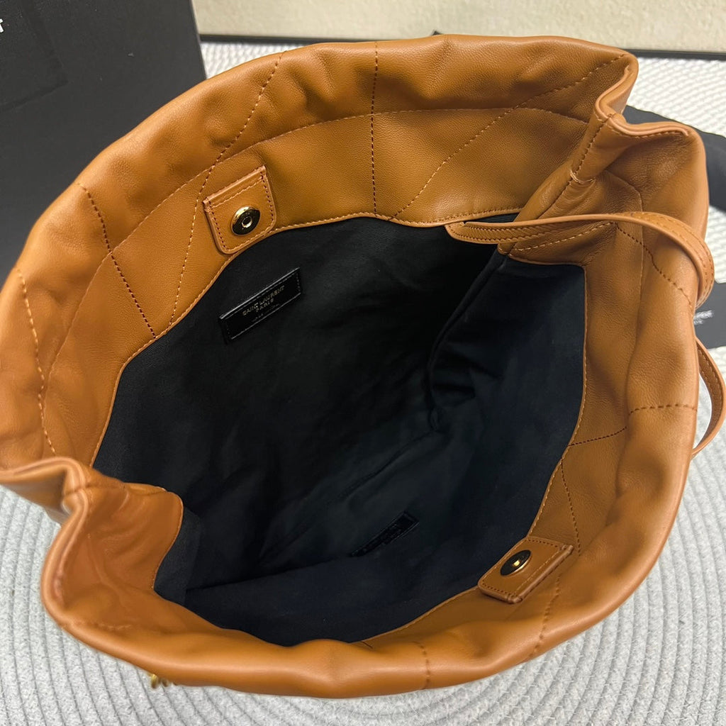 SAINT LAURENT JAMIE POCHON 33 IN BRONZE BROWN LAMBSKIN GOLD HARDWARE