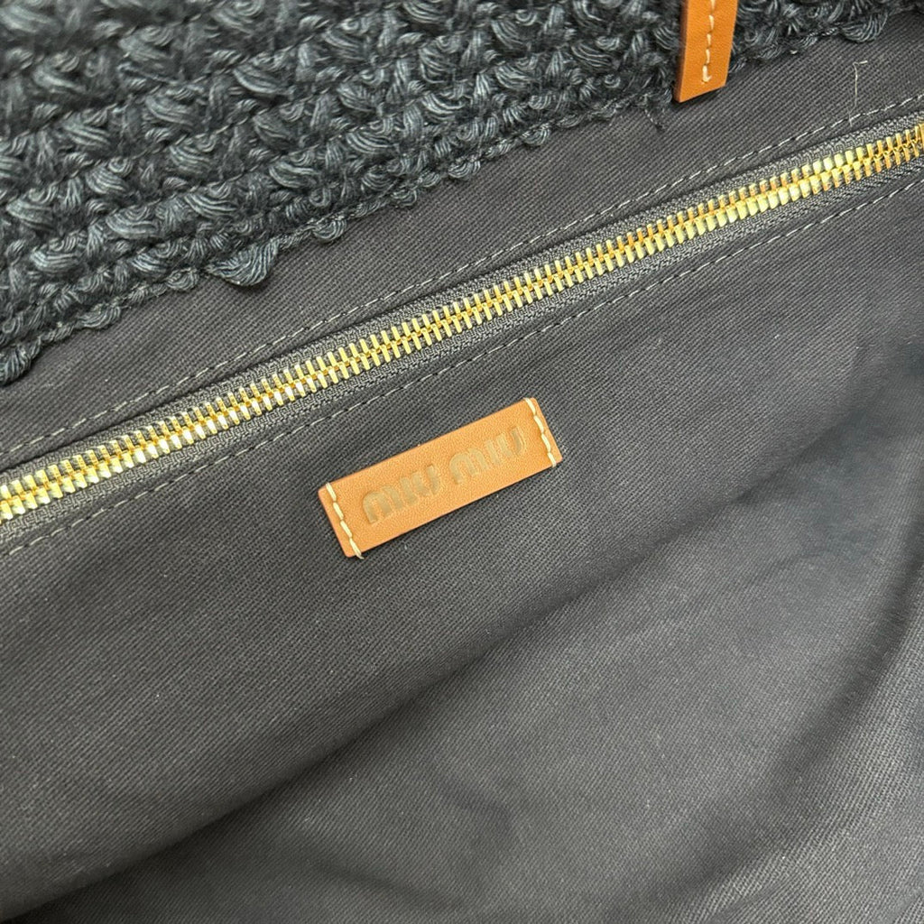 MIU MIU LARGE SHOPPING BAG 40 IN COLORFUL WOVEN RAFFIA