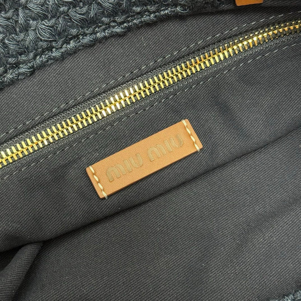 MIU MIU TOTE BAG 38 IN COLORFUL WOVEN RAFFIA