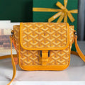 GOYARD GRAND BLEU 16 IN YELLOW GOYARDINE CANVAS AND LAMBSKIN