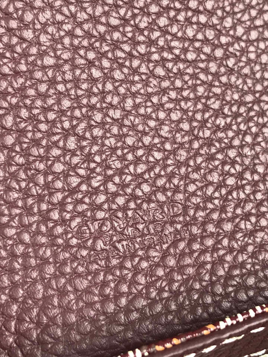 GOYARD GRAND BLEU 16 IN WINE RED GOYARDINE CANVAS AND LAMBSKIN