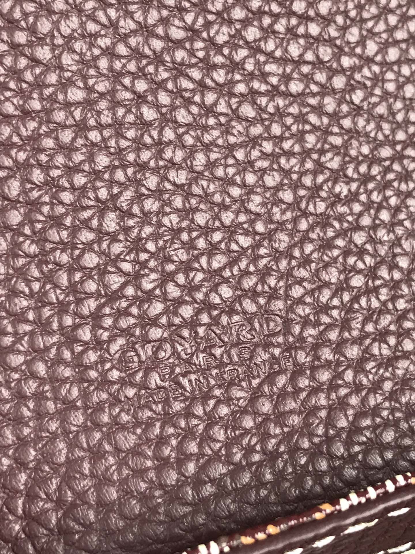 GOYARD GRAND BLEU 16 IN WINE RED GOYARDINE CANVAS AND LAMBSKIN