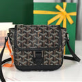 GOYARD GRAND BLEU 16 IN BLACK GOYARDINE CANVAS AND LAMBSKIN