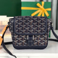 GOYARD GRAND BLEU 16 IN NAVY BLUE GOYARDINE CANVAS AND LAMBSKIN