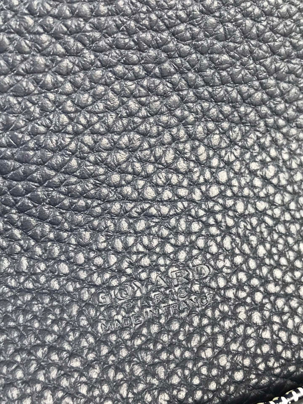 GOYARD GRAND BLEU 16 IN NAVY BLUE GOYARDINE CANVAS AND LAMBSKIN