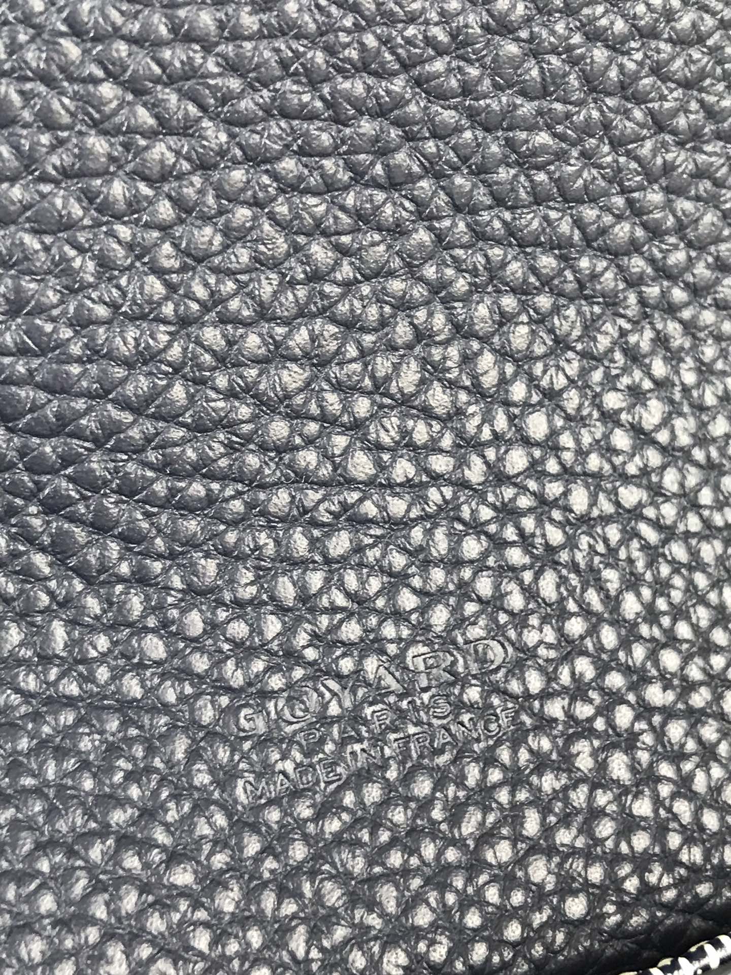 GOYARD GRAND BLEU 16 IN NAVY BLUE GOYARDINE CANVAS AND LAMBSKIN