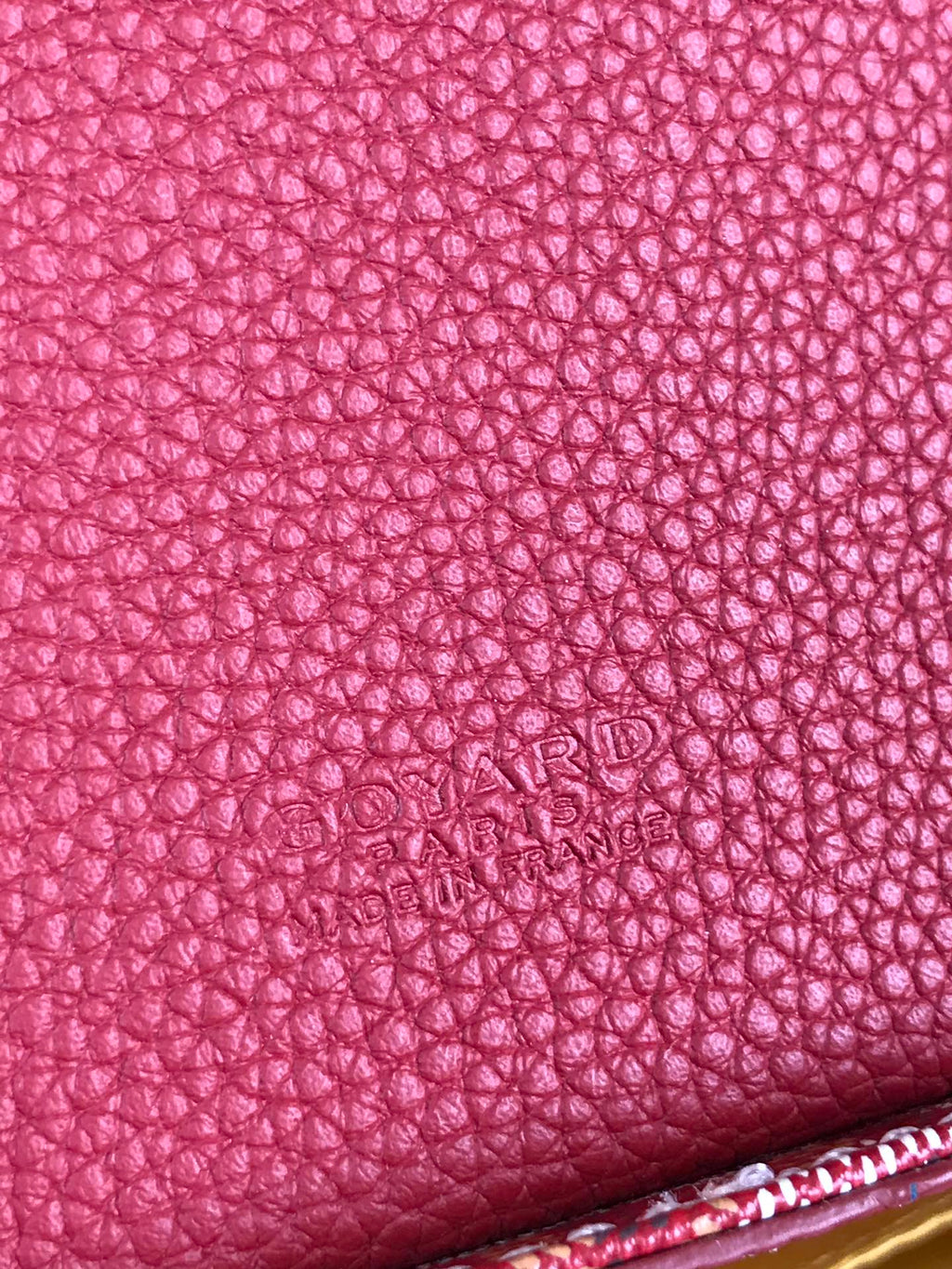 GOYARD GRAND BLEU 16 IN CLASSIC RED GOYARDINE CANVAS AND LAMBSKIN