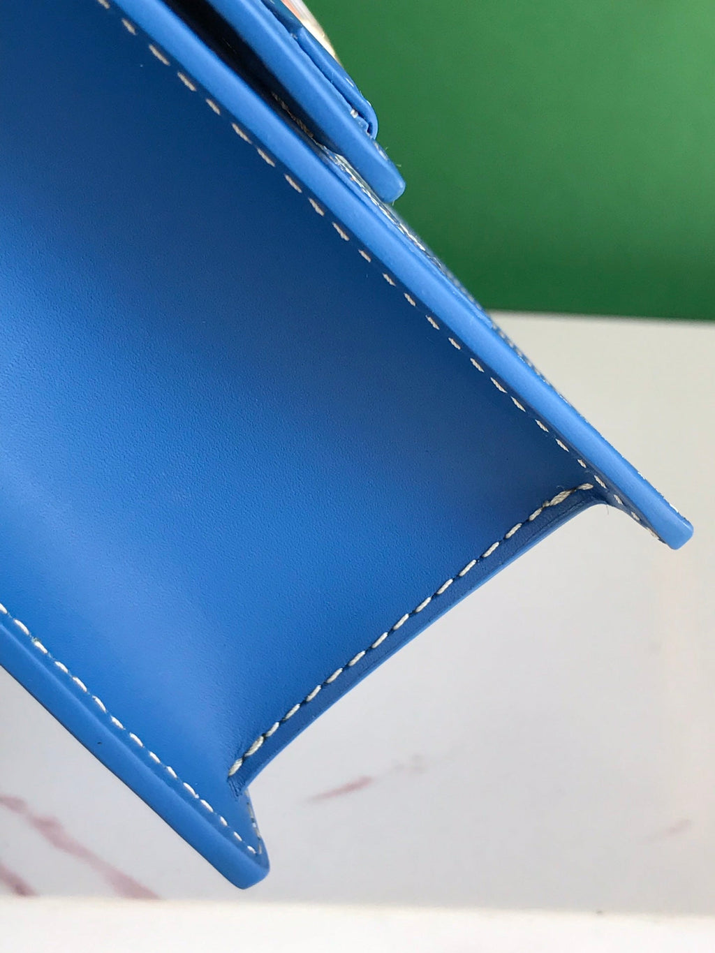 GOYARD DUCHESSE MARIE-CAROLINE BAG 25 IN SAPPHIRE BLUE GOYARDINE CANVAS AND SMOOTH CALFSKIN