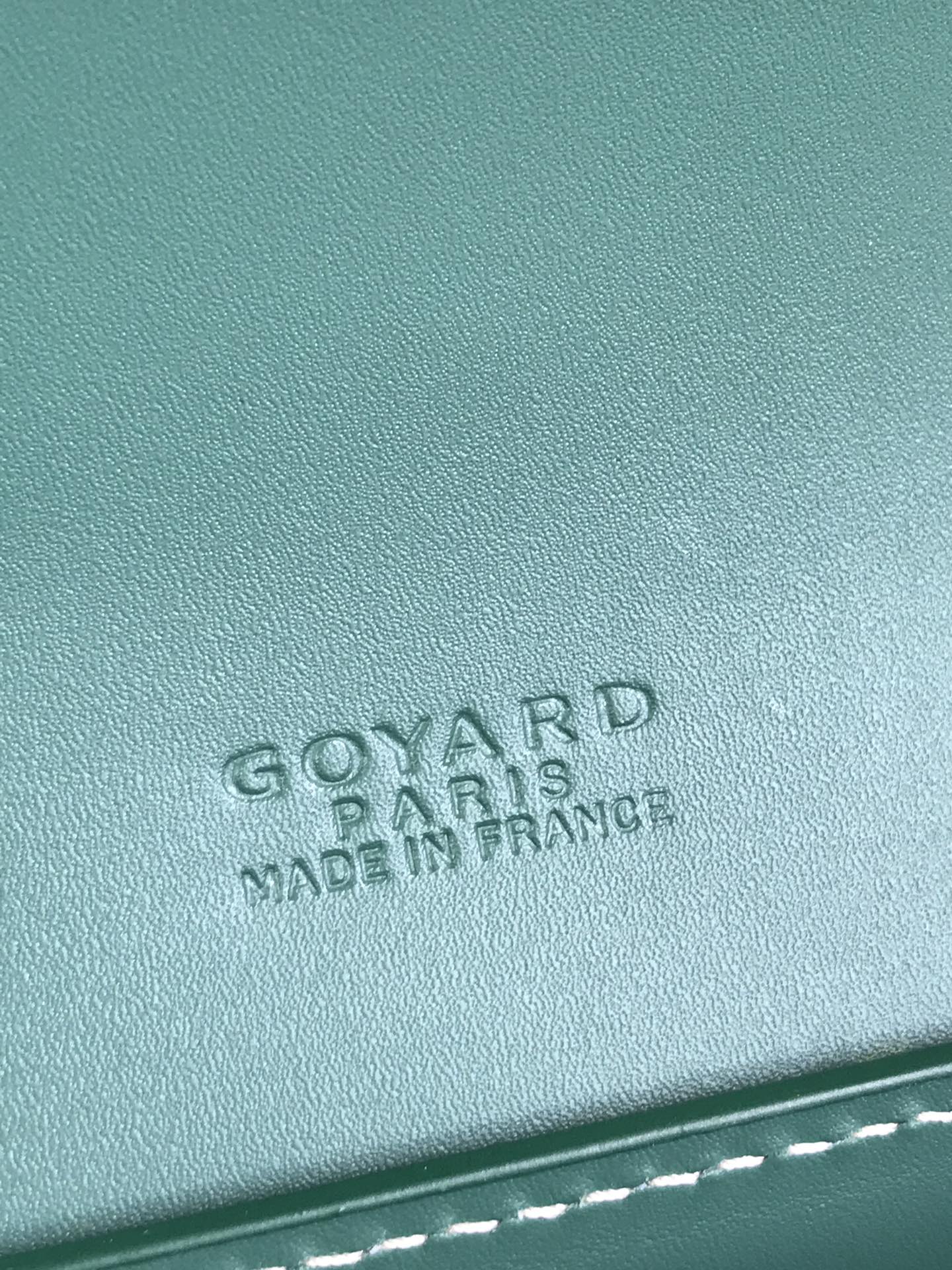 GOYARD DUCHESSE MARIE-CAROLINE BAG 25 IN GREEN GOYARDINE CANVAS AND SMOOTH CALFSKIN