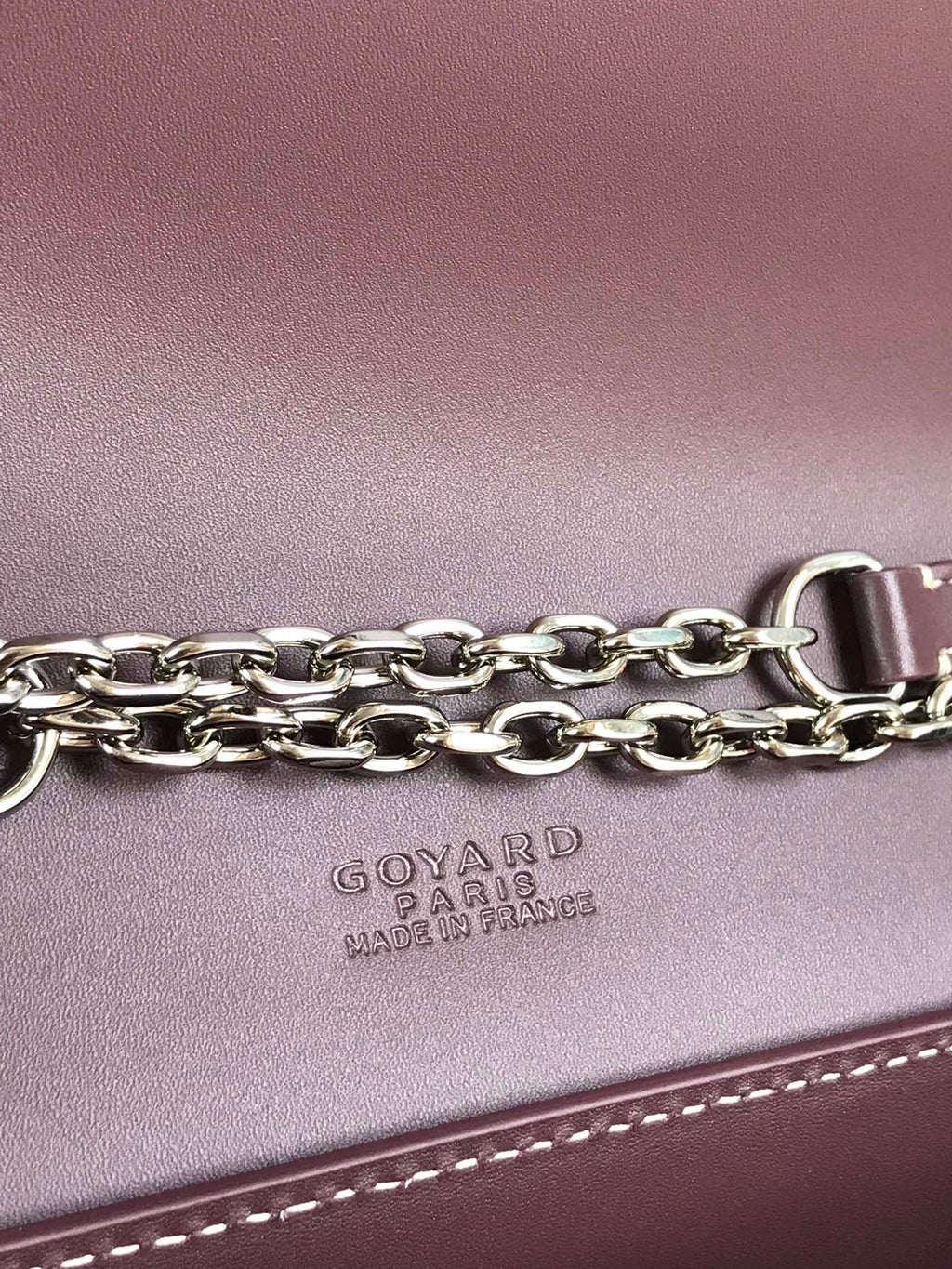 GOYARD DUCHESSE MARIE-CAROLINE BAG 25 IN WINE RED GOYARDINE CANVAS AND SMOOTH CALFSKIN