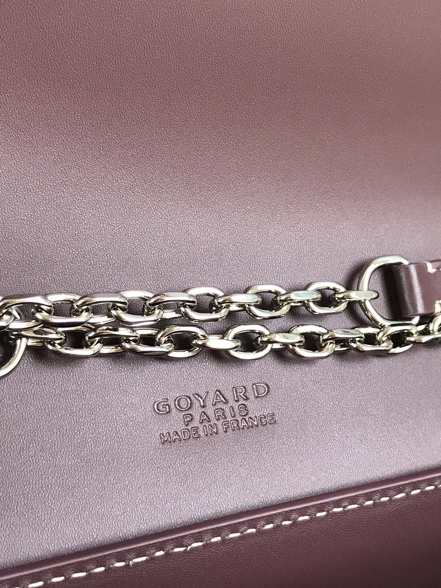 GOYARD DUCHESSE MARIE-CAROLINE BAG 25 IN WINE RED GOYARDINE CANVAS AND SMOOTH CALFSKIN