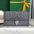 GOYARD DUCHESSE MARIE-CAROLINE BAG 25 IN GRAY GOYARDINE CANVAS AND SMOOTH CALFSKIN
