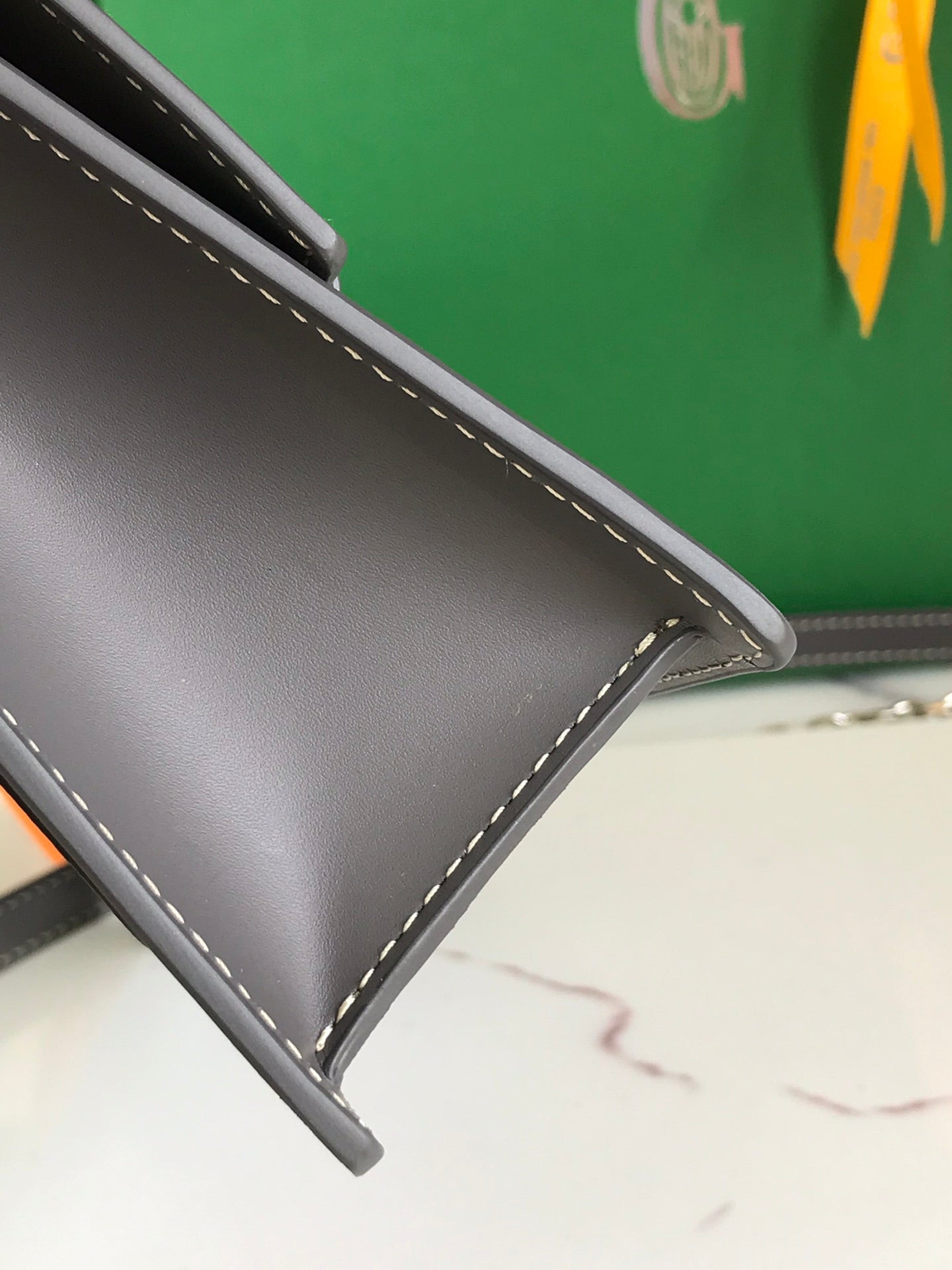 GOYARD DUCHESSE MARIE-CAROLINE BAG 25 IN GRAY GOYARDINE CANVAS AND SMOOTH CALFSKIN