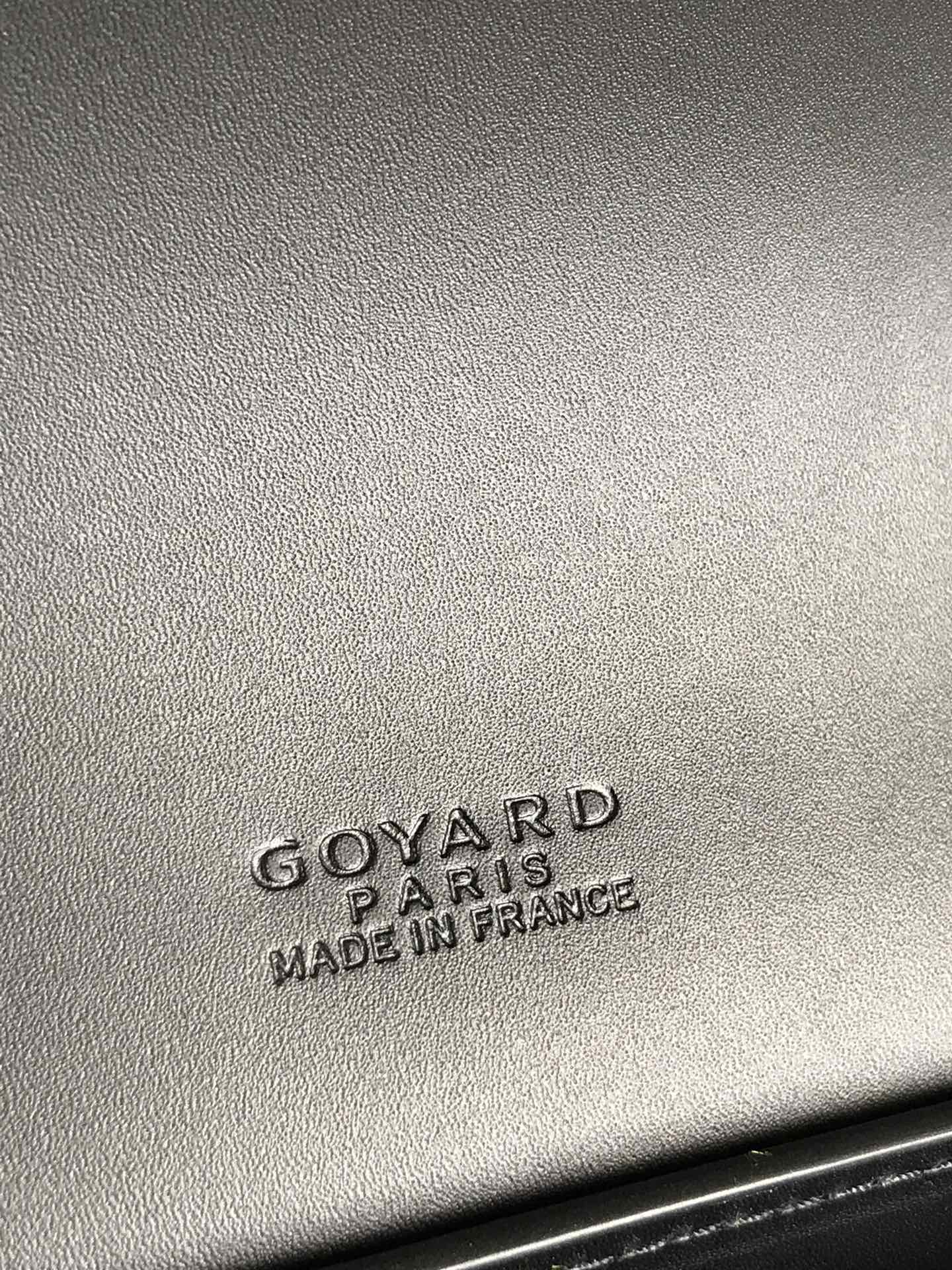 GOYARD DUCHESSE MARIE-CAROLINE BAG 25 IN BLACK GOYARDINE CANVAS AND SMOOTH CALFSKIN