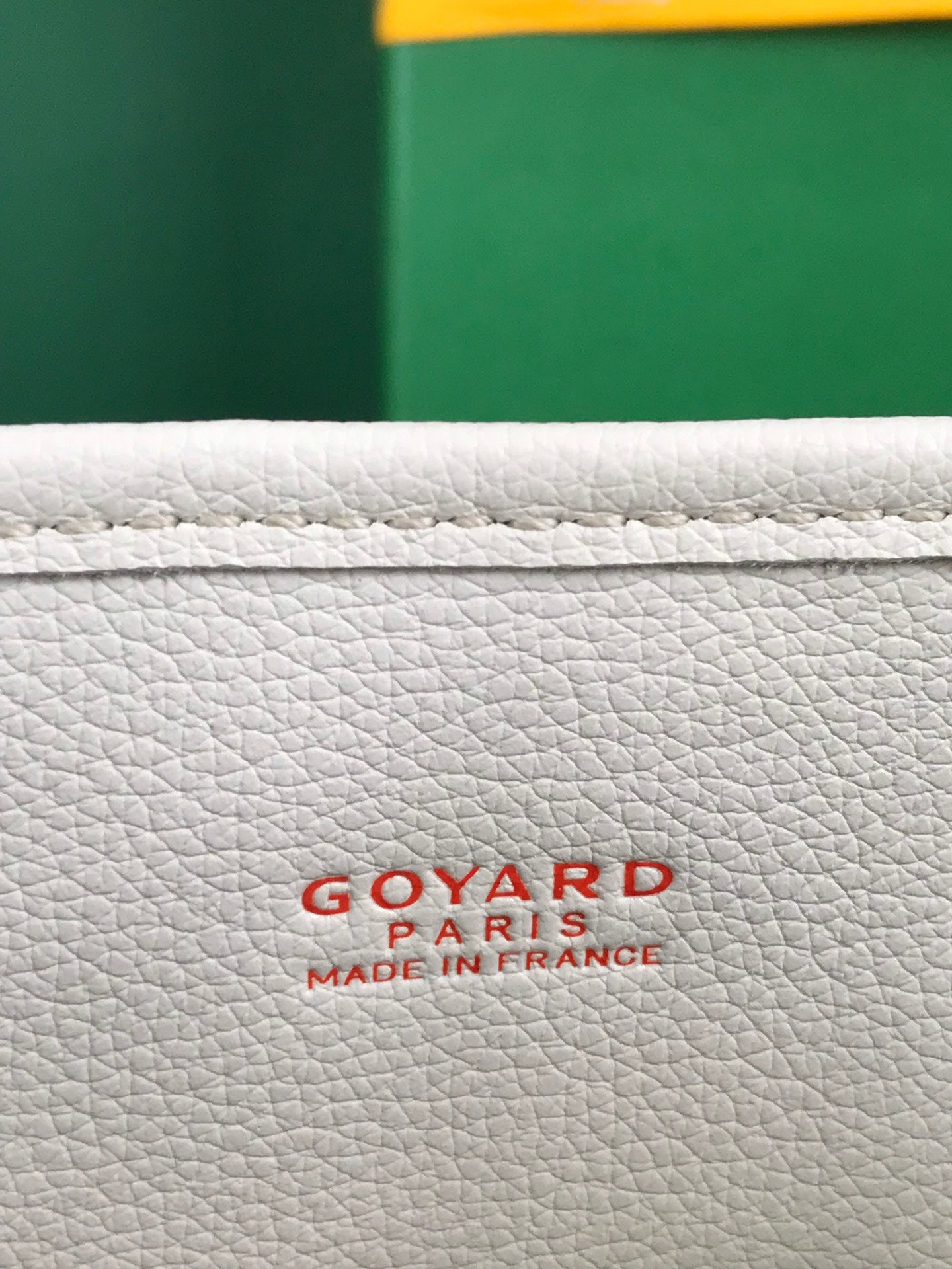 GOYARD ANJOU MINI BAG 20 IN WHITE CALFSKIN AND GOYARDINE CANVAS