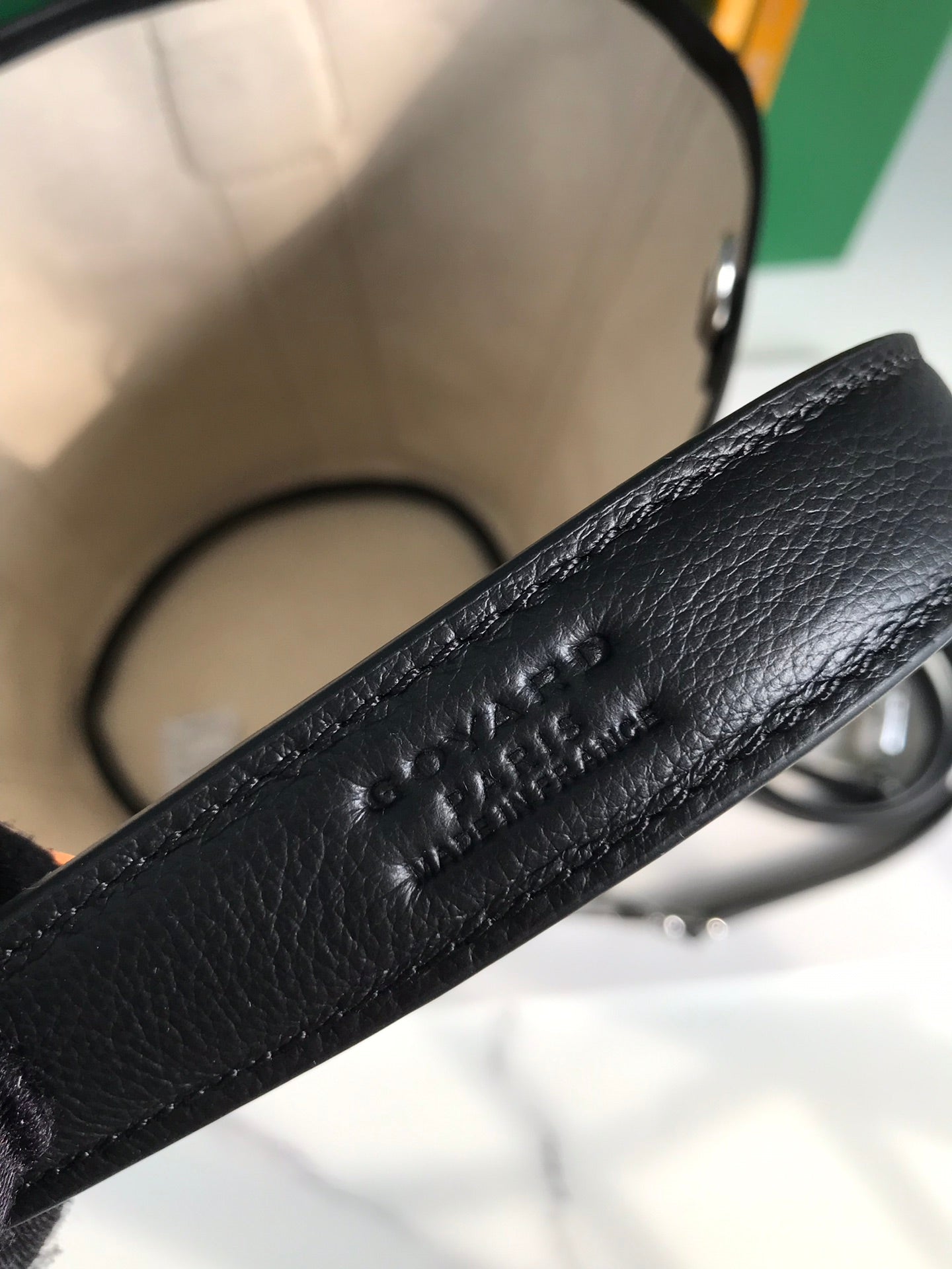 GOYARD SMALL BELHARRA 24 IN BLACK GOYARDINE CANVAS AND LAMBSKIN