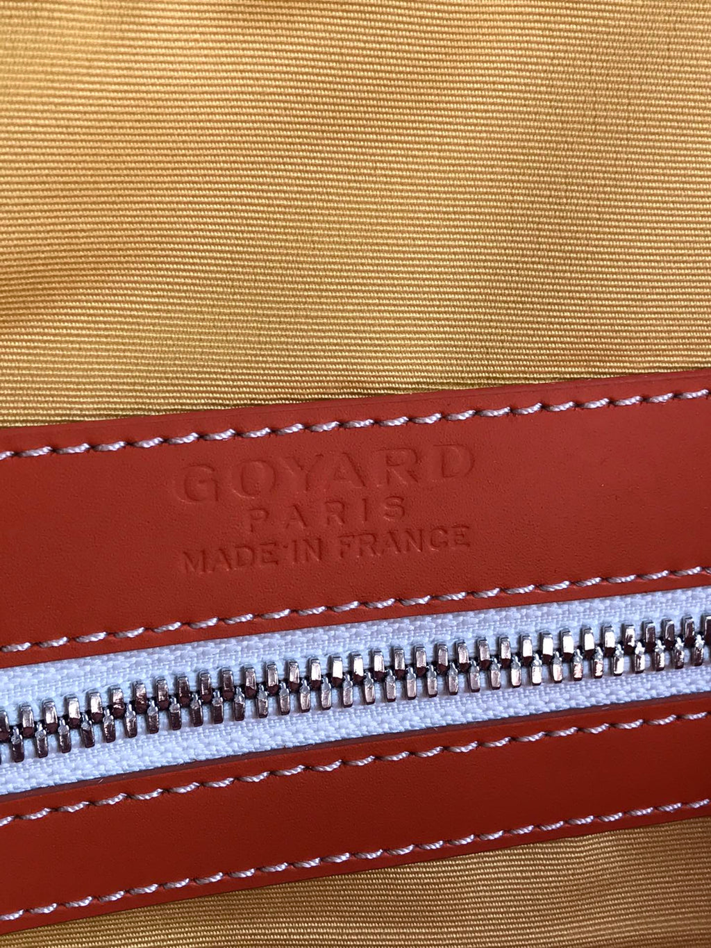 GOYARD BOSTON 50 BAG IN ORANGE GOYARDINE CANVAS AND CALFSKIN TRIM
