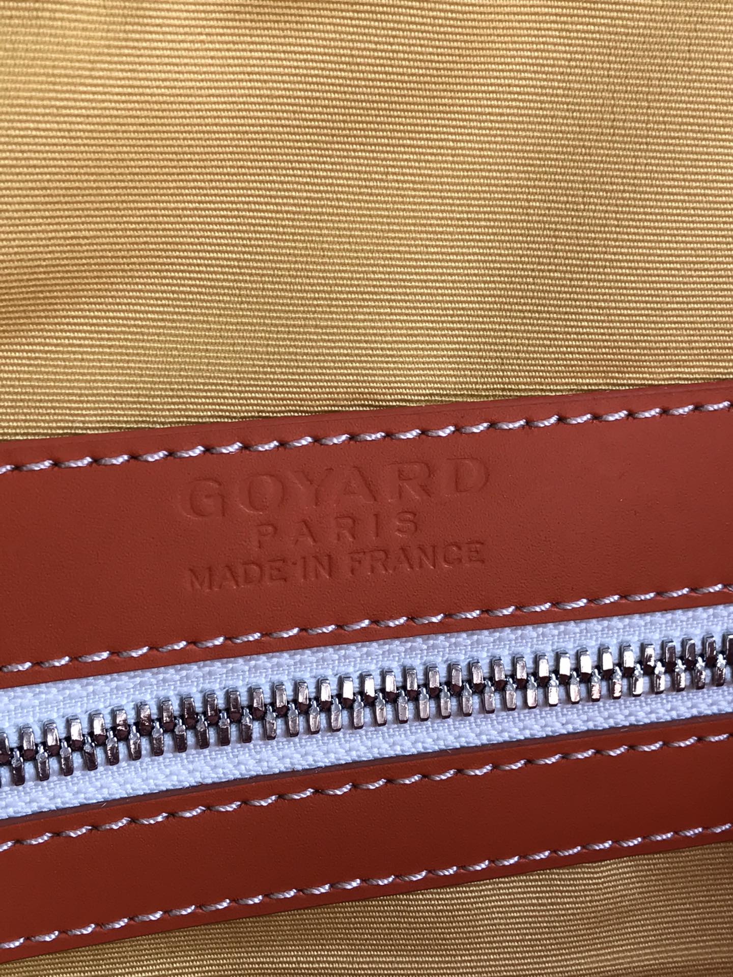 GOYARD BOSTON 50 BAG IN ORANGE GOYARDINE CANVAS AND CALFSKIN TRIM