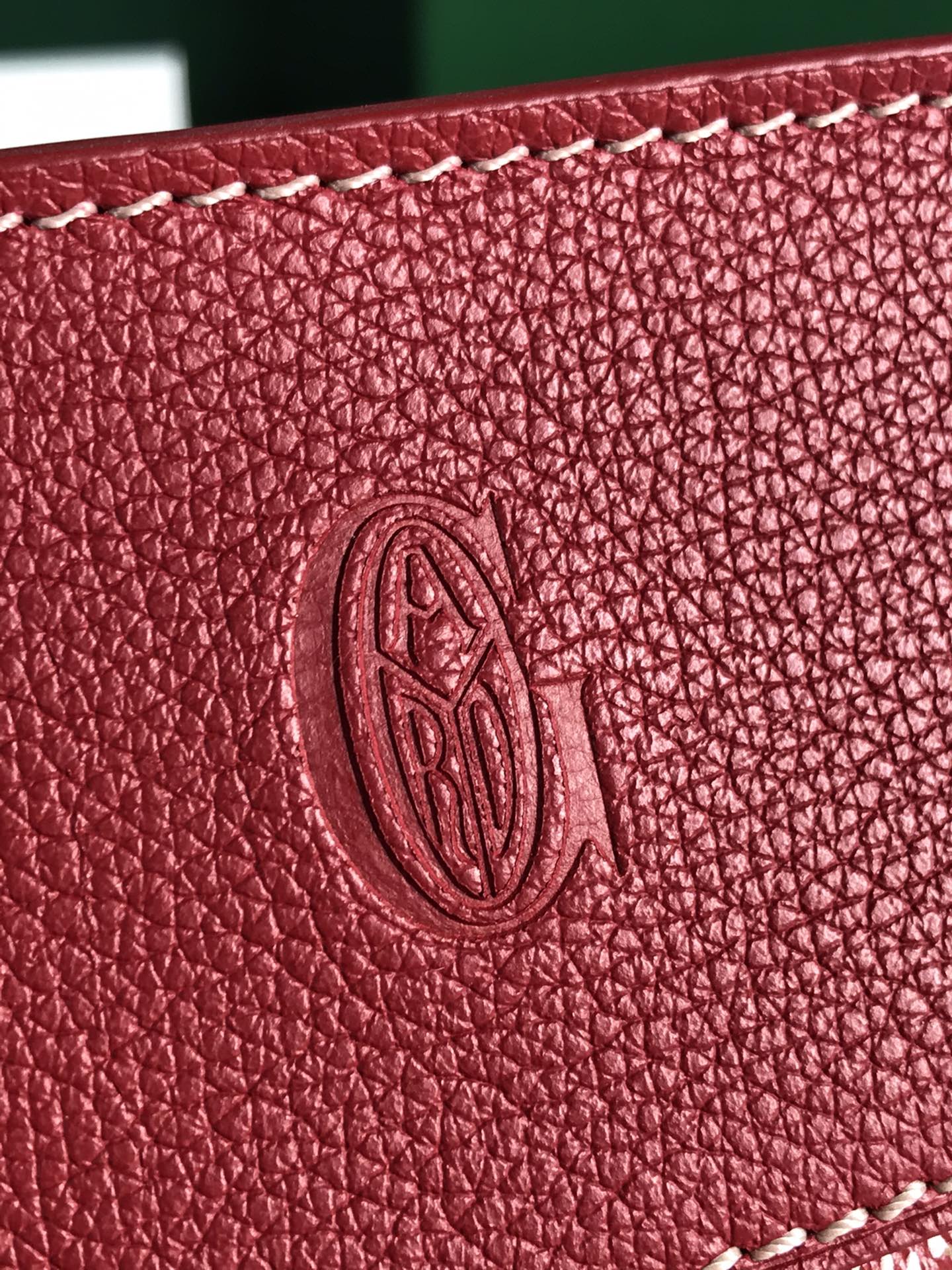GOYARD HIRONDELLE BAG 25 IN CLASSIC RED LAMBSKIN AND GOYARDINE CANVAS