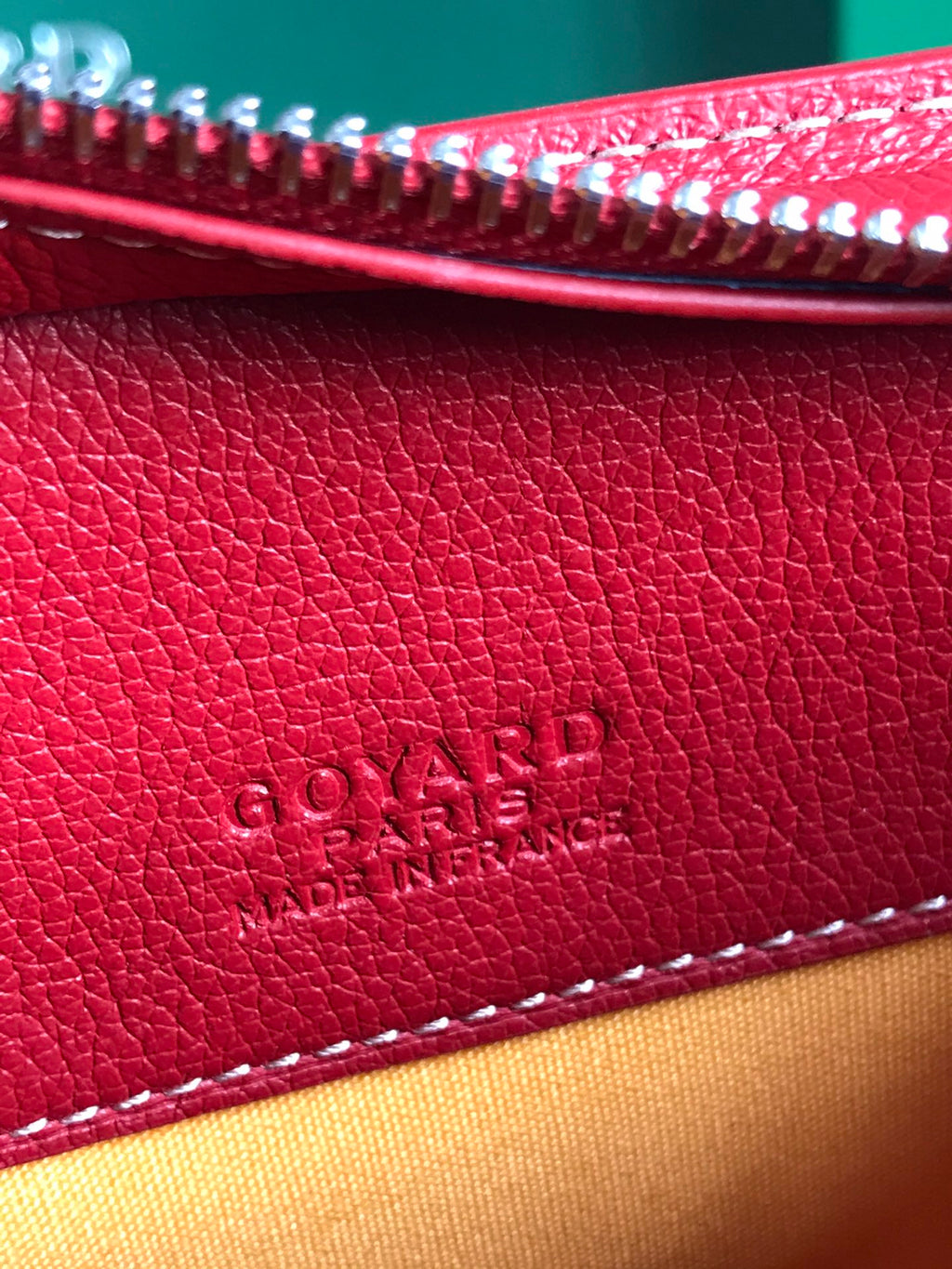 GOYARD HIRONDELLE BAG 25 IN CLASSIC RED LAMBSKIN AND GOYARDINE CANVAS