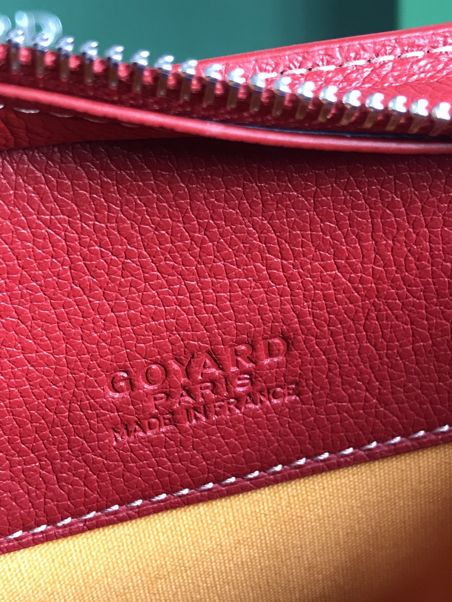 GOYARD HIRONDELLE BAG 25 IN CLASSIC RED LAMBSKIN AND GOYARDINE CANVAS