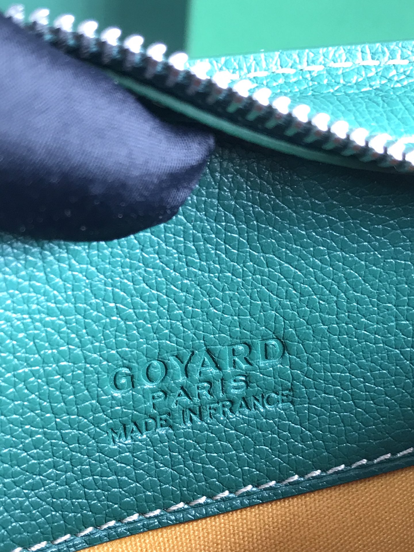 GOYARD HIRONDELLE BAG 25 IN GREEN LAMBSKIN AND GOYARDINE CANVAS