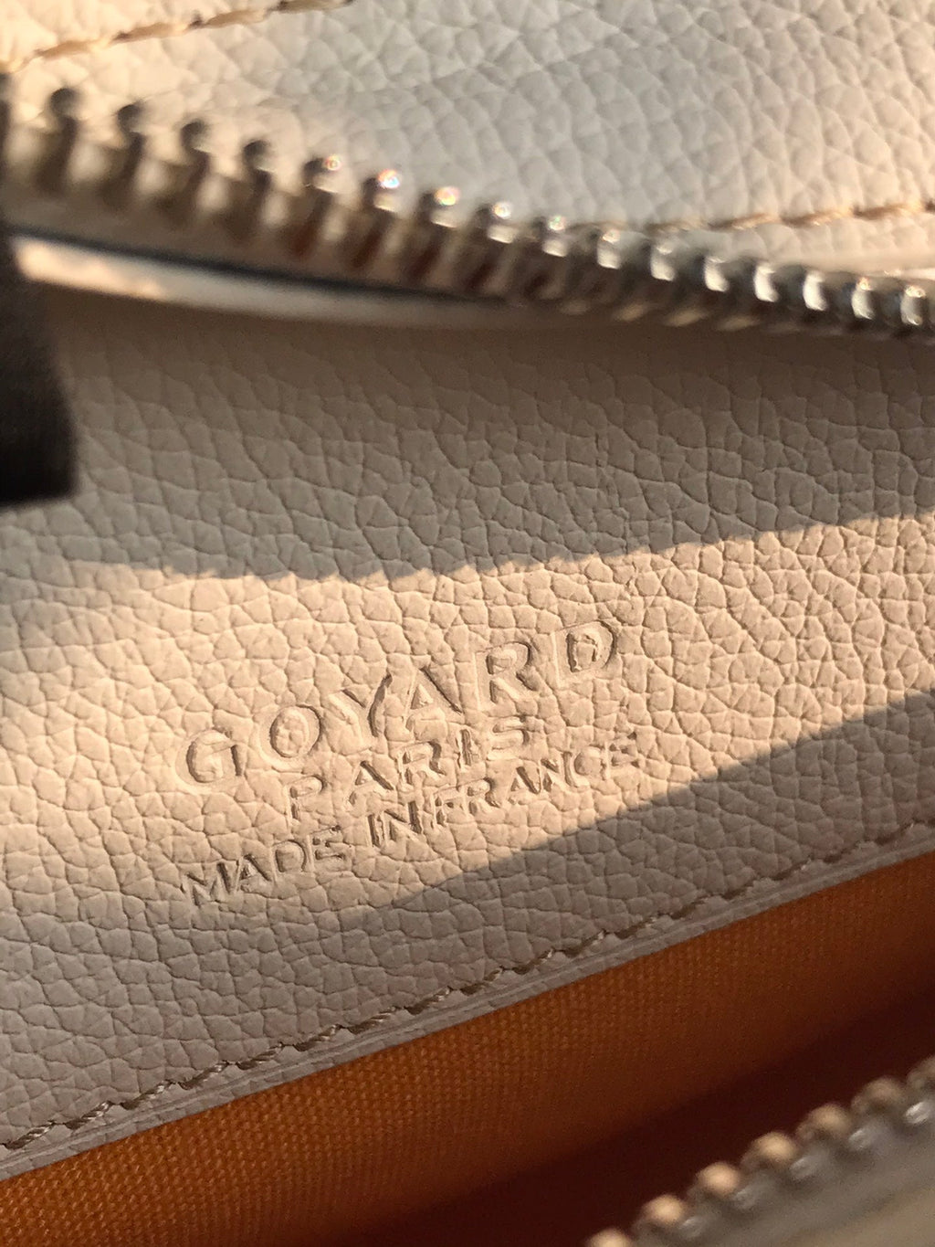 GOYARD HIRONDELLE BAG 25 IN WHITE LAMBSKIN AND GOYARDINE CANVAS