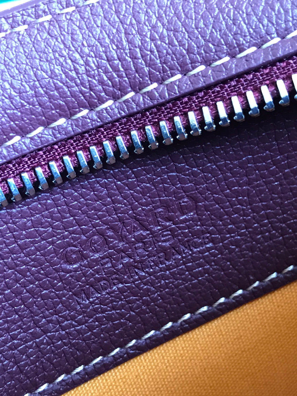 GOYARD HIRONDELLE BAG 25 IN WINE RED LAMBSKIN AND GOYARDINE CANVAS