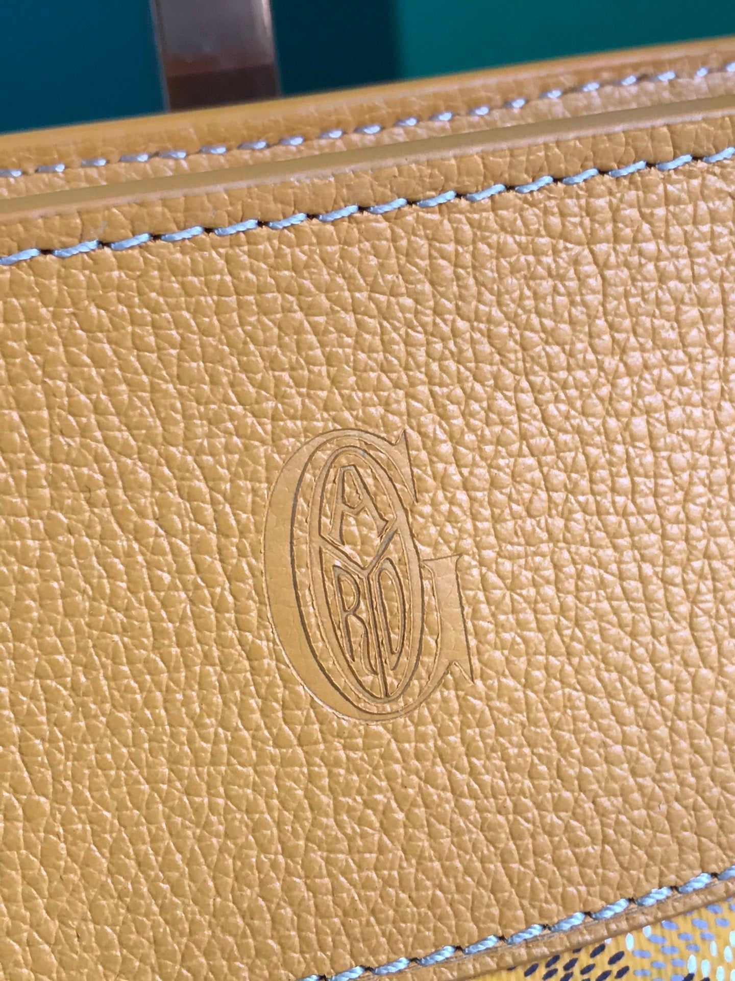 GOYARD HIRONDELLE BAG 25 IN YELLOW LAMBSKIN AND GOYARDINE CANVAS