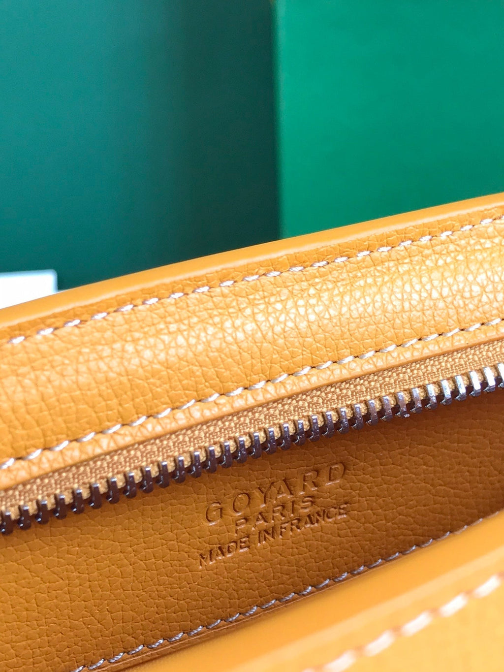 GOYARD HIRONDELLE BAG 25 IN YELLOW LAMBSKIN AND GOYARDINE CANVAS