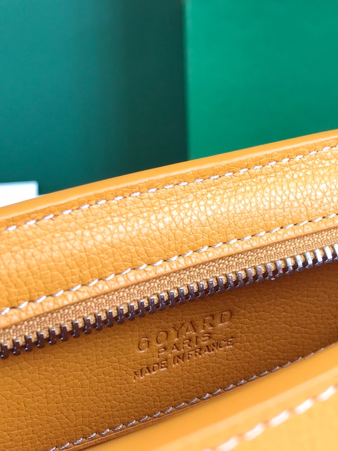 GOYARD HIRONDELLE BAG 25 IN YELLOW LAMBSKIN AND GOYARDINE CANVAS