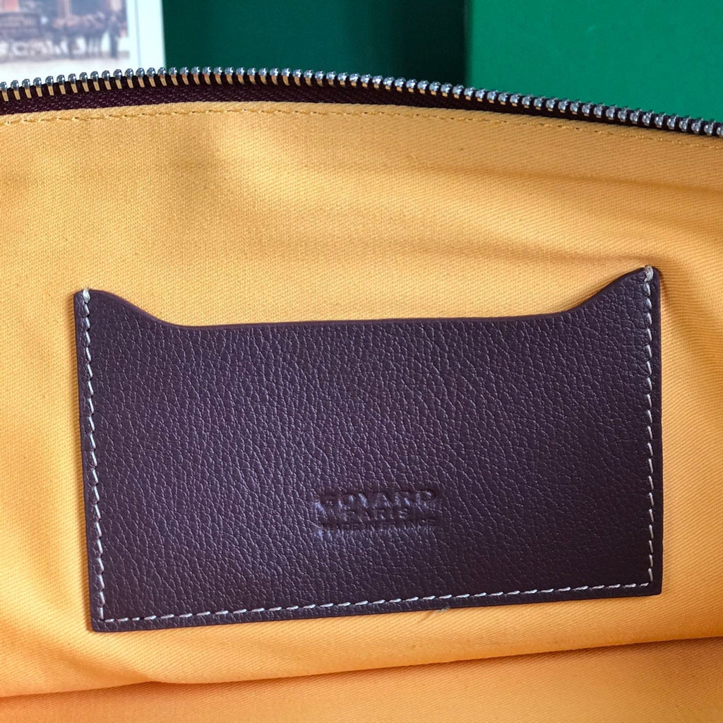 GOYARD SÉNAT MGM POUCH 40 IN BURGUNDY RED GOYARDINE CANVAS