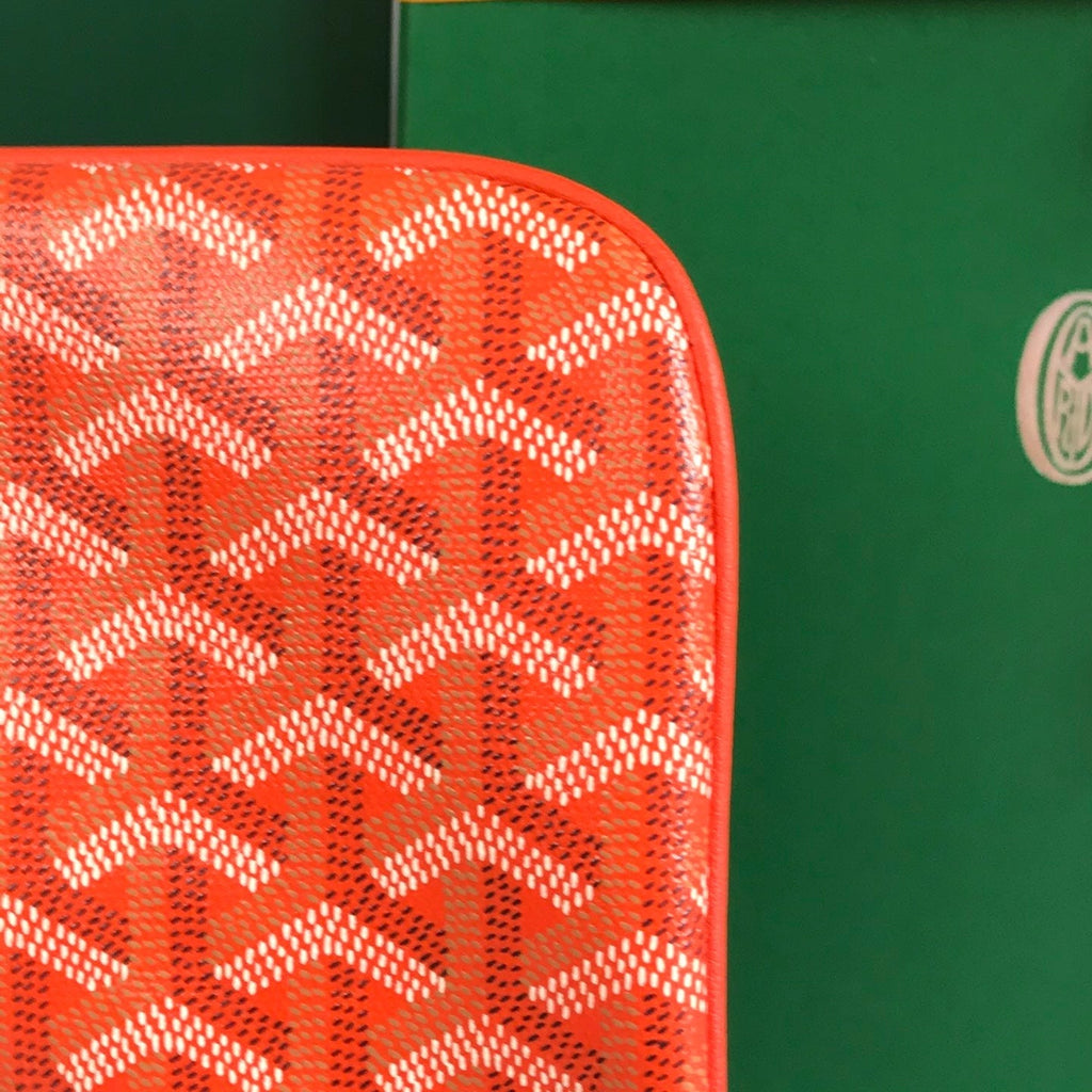 GOYARD SÉNAT MGM POUCH 40 IN RED ORANGE GOYARDINE CANVAS